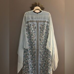 PRISTINE Vintage Alfred Shaheen Blue 60s 70s Versace Design Maxi Dress